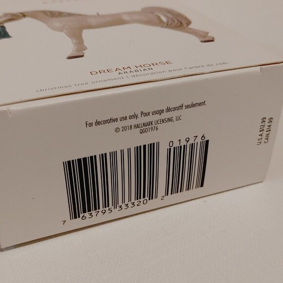 2018 HALLMARK Keepsake Ornament DREAM HORSE Arabian BNIP RETIRED Ornament - Picture 6 of 8